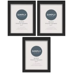 Simply Everyday 5 X 7" Block Frames 3pk - Black