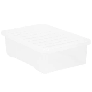 B&M Underbed Clear Storage Box With Lid 32L - Clear 5 B&M Underbed Clear Storage Box With Lid 32L - Clear - Image 5