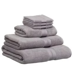 B&M Signature Zero Twist Hand Towel - Grey -Hot Sale Household Items 3172653 317254 317255 317256 Signature Zero Twist grey towels