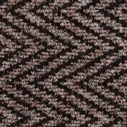 B&M Half Moon Indoor Chevron Doormat 40 X 70cm -Hot Sale Household Items 319759 Half Moon Indoor Chevron Mat 40x70cm brown detail 2