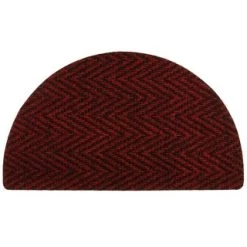B&M Half Moon Indoor Chevron Doormat 40 X 70cm -Hot Sale Household Items 319759 Half Moon Indoor Chevron Mat 40x70cm red
