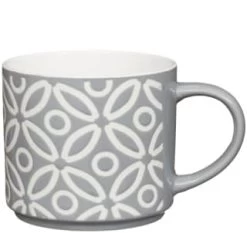 B&M Jumbo Embossed Stacking Mugs 4pk -Hot Sale Household Items 329369 Jumbo Embossed Stacking Mugs Set of 4 2