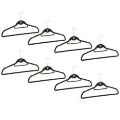 B&M Pure Velvet Hangers 8pk - Black -Hot Sale Household Items 333534 8pk velvet hangers black group