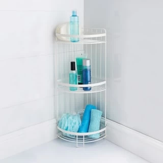 Addis 3 Tier Corner Caddy - White 1 Addis 3 Tier Corner Caddy - White