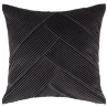 Pleated Velvet Cushion - Charcoal