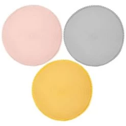 B&M Grey Round Pom Pom Placemats 4pk -Hot Sale Household Items 355688 355688 355689 pom pom placemats main