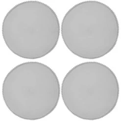 B&M Grey Round Pom Pom Placemats 4pk -Hot Sale Household Items 355688 pom pom placemats grey 3