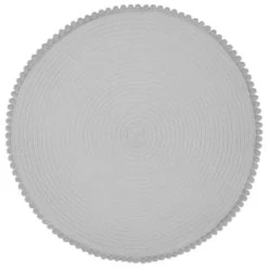 B&M Grey Round Pom Pom Placemats 4pk -Hot Sale Household Items 355688 pom pom placemats grey 4