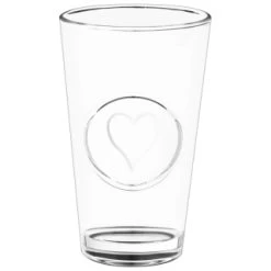 B&M Heart Glasses 4pk -Hot Sale Household Items 356238 set of 4 hert embossed glasses 2