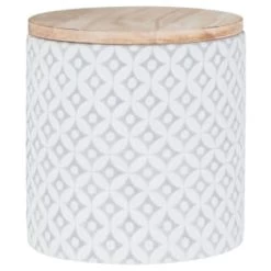 B&M Embossed Geometric Storage Canisters 3pc 11 B&M Embossed Geometric Storage Canisters 3pc -Hot Sale Household Items 356821 storage canisters geo grey