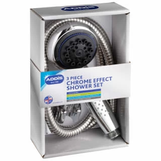 Addis 3 Function Chrome Shower Head & Hose 1 Addis 3 Function Chrome Shower Head & Hose