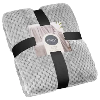 Simply Everyday Waffle Throw - Silver 1 Simply Everyday Waffle Throw - Silver