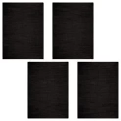 B&M Ribbed Tea Towels 4pk - Black -Hot Sale Household Items 364862 4pk ribbed tea towels black group