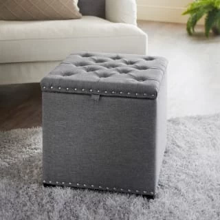 B&M Heritage Storage Ottoman - Grey 1 B&M Heritage Storage Ottoman - Grey