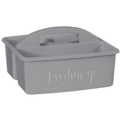 B&M Grey Slogan Cleaning Caddy - Freshen Up