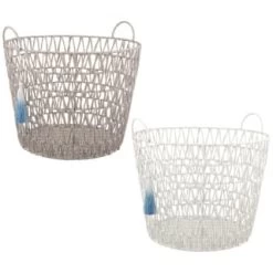 B&M Storage Basket With Tassel - Grey -Hot Sale Household Items 368485 basket with tassel main