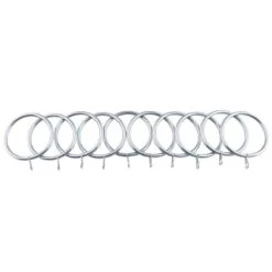 B&M Metal Curtain Rings 10pk - Shiny Nickle -Hot Sale Household Items 369328 metal curtain rings rings shiny nickle 3