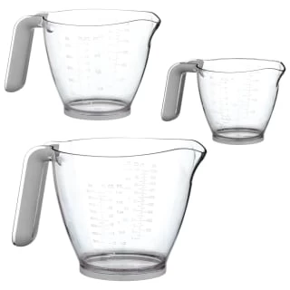 B&M Kitchen Measuring Jugs 3pk - Grey 2 B&M Kitchen Measuring Jugs 3pk - Grey - Image 2
