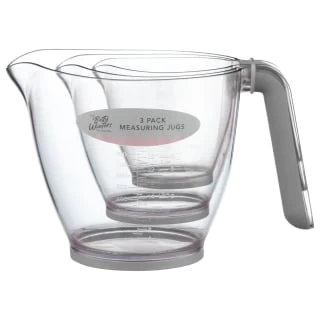 B&M Kitchen Measuring Jugs 3pk - Grey 1 B&M Kitchen Measuring Jugs 3pk - Grey