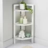 Maine 3 Tier Corner Shelving - White