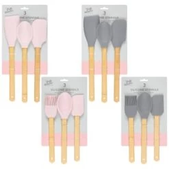 B&M Betty Winters Silicone Utensils 3pk - Grey -Hot Sale Household Items 369971 369972 3pk betty winters silicone utensils main