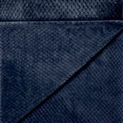 B&M Waffle Faux Fur Throw - Navy -Hot Sale Household Items 372950 waffle faux fur throw navy 2