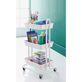 Spaceways 3 Tier Multi-Purpose Trolley - White 1 Spaceways 3 Tier Multi-Purpose Trolley - White