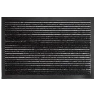 B&M Large Printed Magic Doormat - Black & Grey Stripe 1 B&M Large Printed Magic Doormat - Black & Grey Stripe
