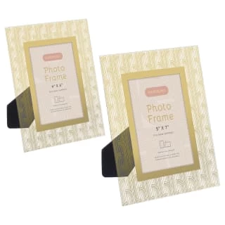 B&M Harmony Glass Photo Frame 5 X 7" - Gold 3 B&M Harmony Glass Photo Frame 5 X 7" - Gold - Image 3