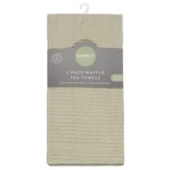 Simply Everyday Waffle Tea Towels 3pk - Sage