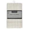 B&M Check Tea Towels - Sage 3pk