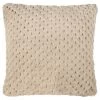 B&M Waffle Faux Fur Cushion - Natural