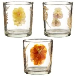 B&M Dried Flowers Tealight Holder - Orange -Hot Sale Household Items 380589 dried flowers tealight holder group