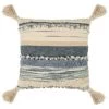 B&M Esme Stripe Woven Cushion - Navy
