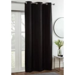 B&M Kent Woven Blackout Panel 54 X 86" - Black
