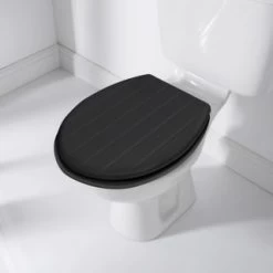 B&M Tongue & Groove Toilet Seat - Black