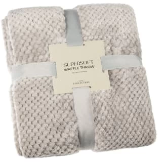 B&M Waffle Throw - Silver 1 B&M Waffle Throw - Silver