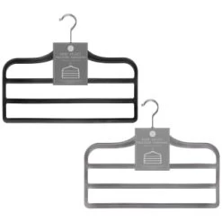 B&M Velvet Trouser Hangers 3pk - Black -Hot Sale Household Items 383688 3pk pure velvet trouser hangers main
