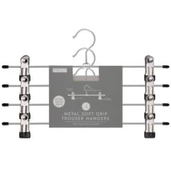 Metal Soft Grip Clip Hangers 4pk