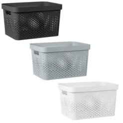 B&M Large Rectangular Spot Storage Basket - White -Hot Sale Household Items 384183 384188 384198 rectangular large spot basket black