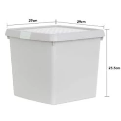 B&M Waffle Clip Box Storage Cube 14L - Grey -Hot Sale Household Items 384966 grey 14l waffle clip box cube 3
