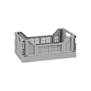 Mini Stacking Fold Flat Crate 22.2 X 15 X 8.7cm - Grey 1 Mini Stacking Fold Flat Crate 22.2 X 15 X 8.7cm - Grey