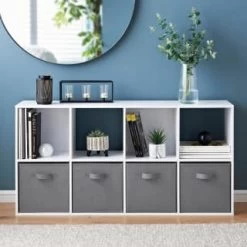 New Arrival -Hot Sale Household Items 385647 lokken 8 cube shelving with 4 baskets