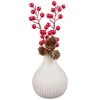 B&M White Vase With Berries