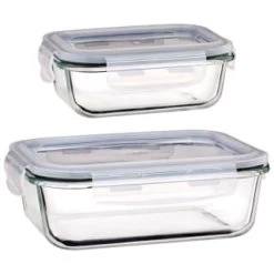 B&M Large Eco Glass Clip Lock Food Container 9 B&M Large Eco Glass Clip Lock Food Container -Hot Sale Household Items 388506 388507 glass clip lock food container group
