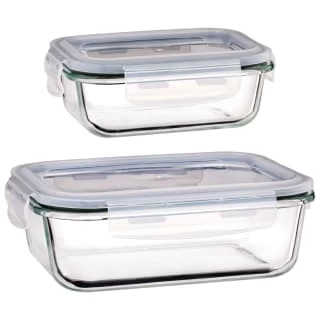 B&M Large Eco Glass Clip Lock Food Container 5 B&M Large Eco Glass Clip Lock Food Container - Image 5