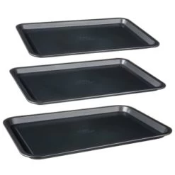 Betty Crocker Non-Stick Baking Tray Set 3pc -Hot Sale Household Items 388523 set of 3 non stick baking trays group 2