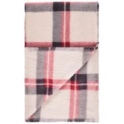 Simply Everyday Check Sherpa Throw - Red -Hot Sale Household Items 388703 red check sherpa throw 3
