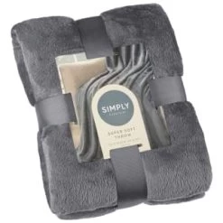 Simply Everyday Super Soft Throw - Grey
