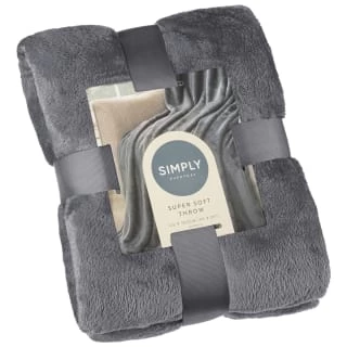 Simply Everyday Super Soft Throw - Grey 1 Simply Everyday Super Soft Throw - Grey